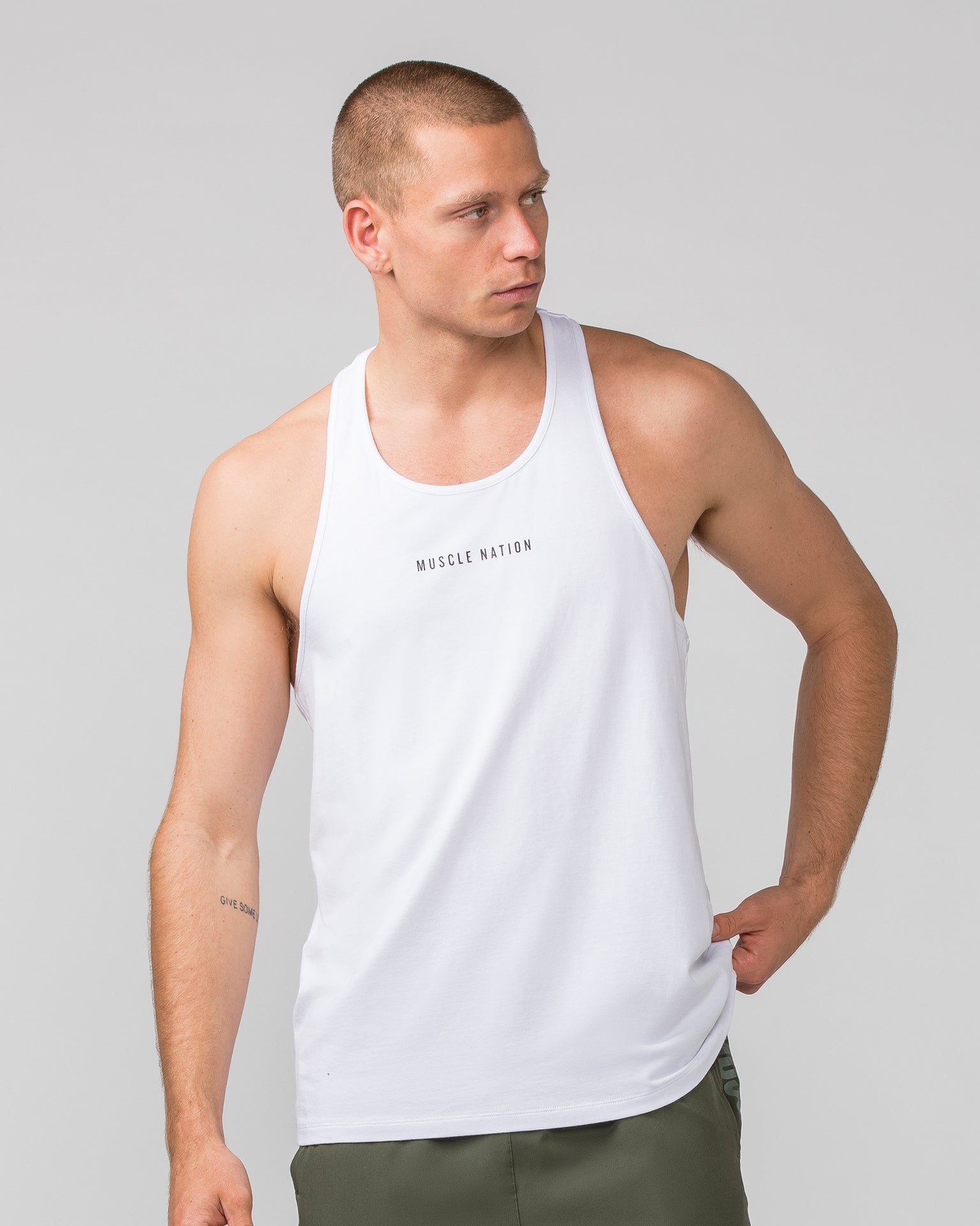 Infinite Y Back Singlet - White-Singlets & Tanks-S-032307WHT-S-MNAPPRL21794-2-Muscle Nation