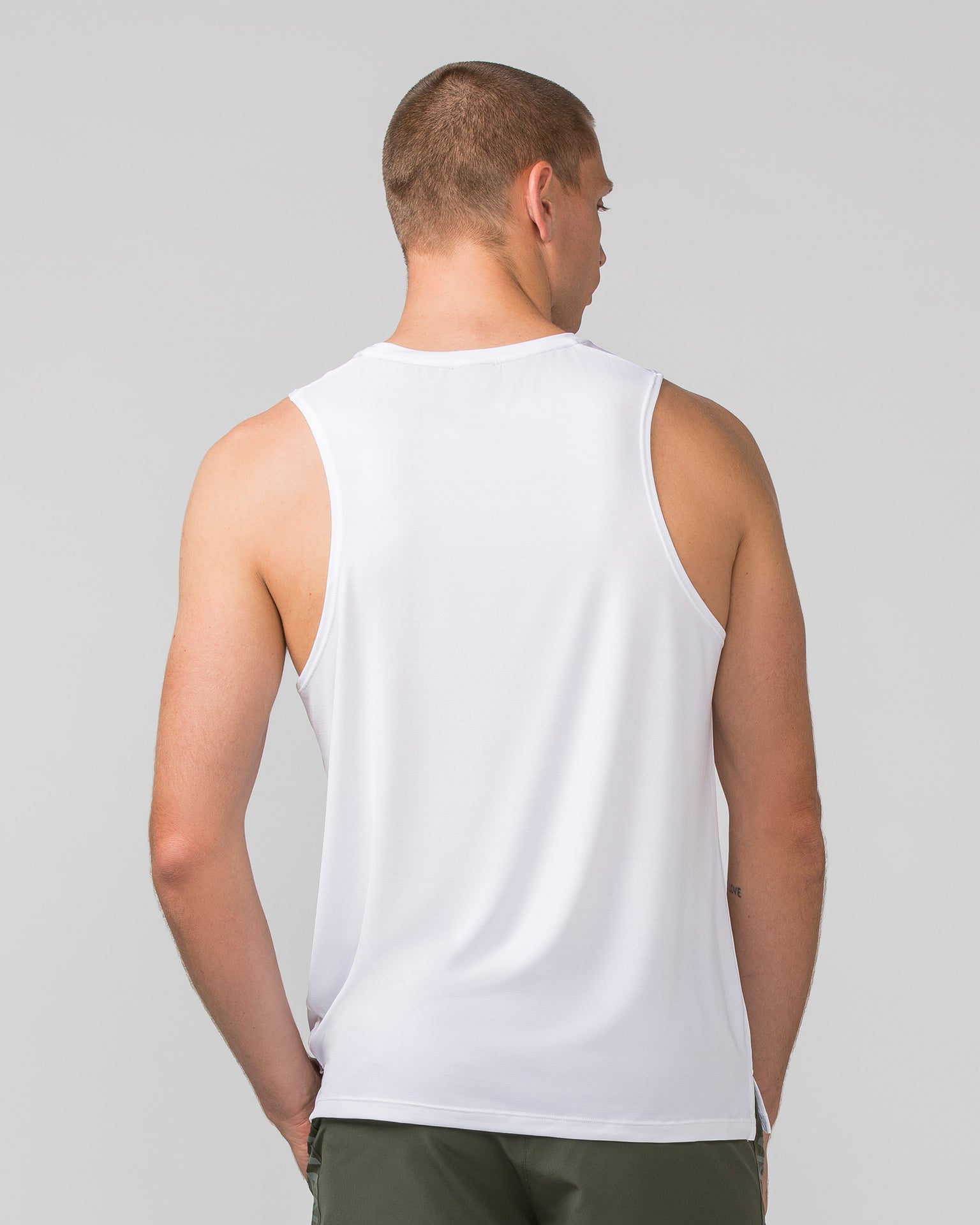 MN Active Running Tank - White-Singlets & Tanks-S-022485WHT-S-MNAPPRL30246-4-Muscle Nation