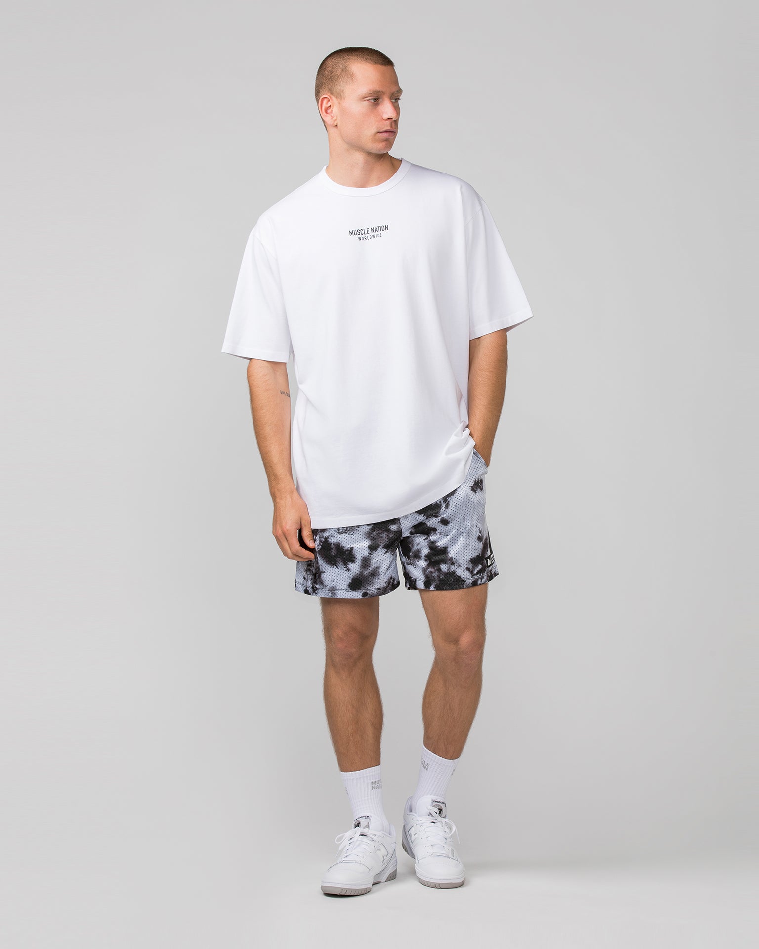 Lay Up 5" Shorts - Tie Dye Print-Shorts-S-052418GRHPR-S-MNAPPRL30346-6-Muscle Nation