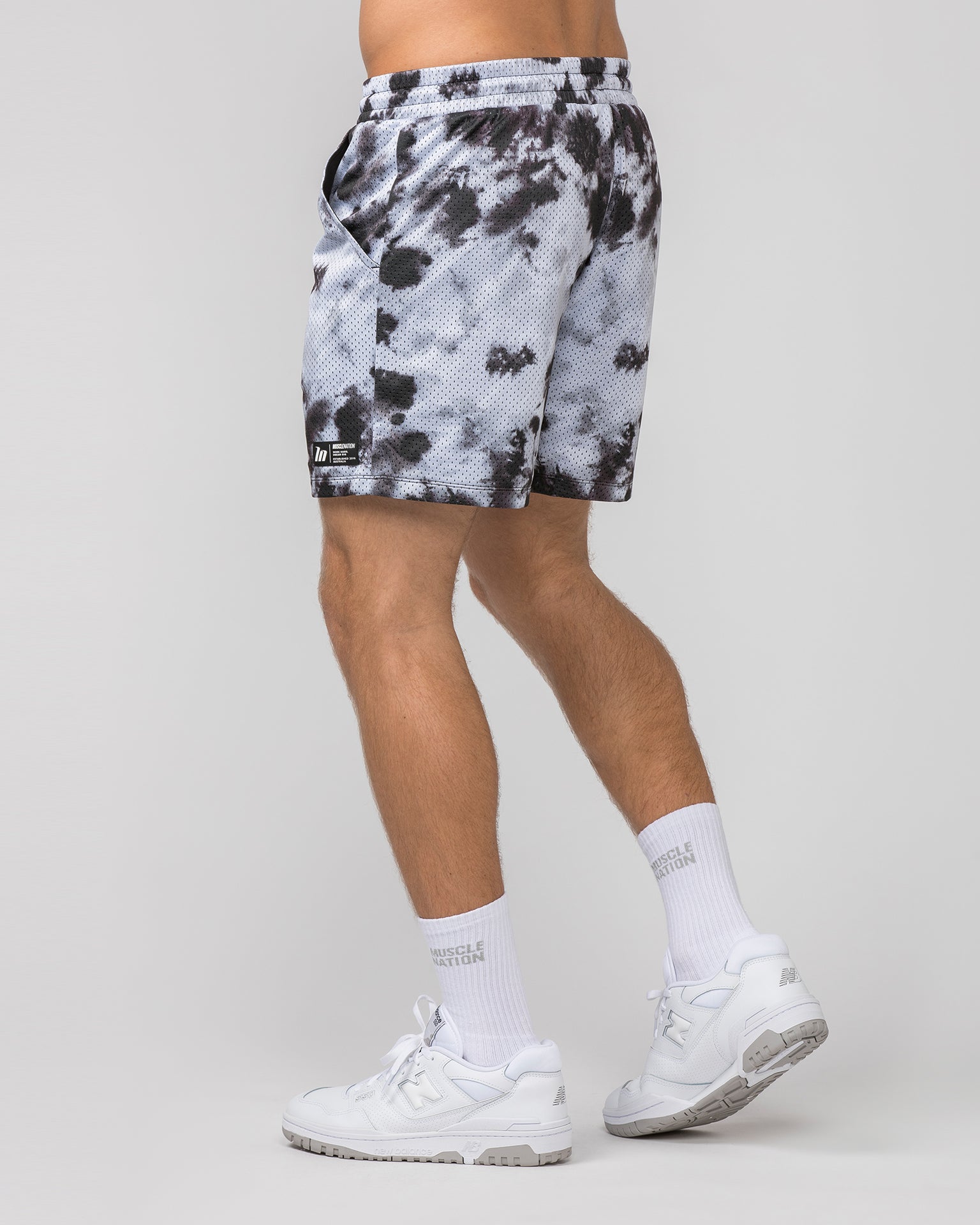 Lay Up 5" Shorts - Tie Dye Print-Shorts-S-052418GRHPR-S-MNAPPRL30346-4-Muscle Nation