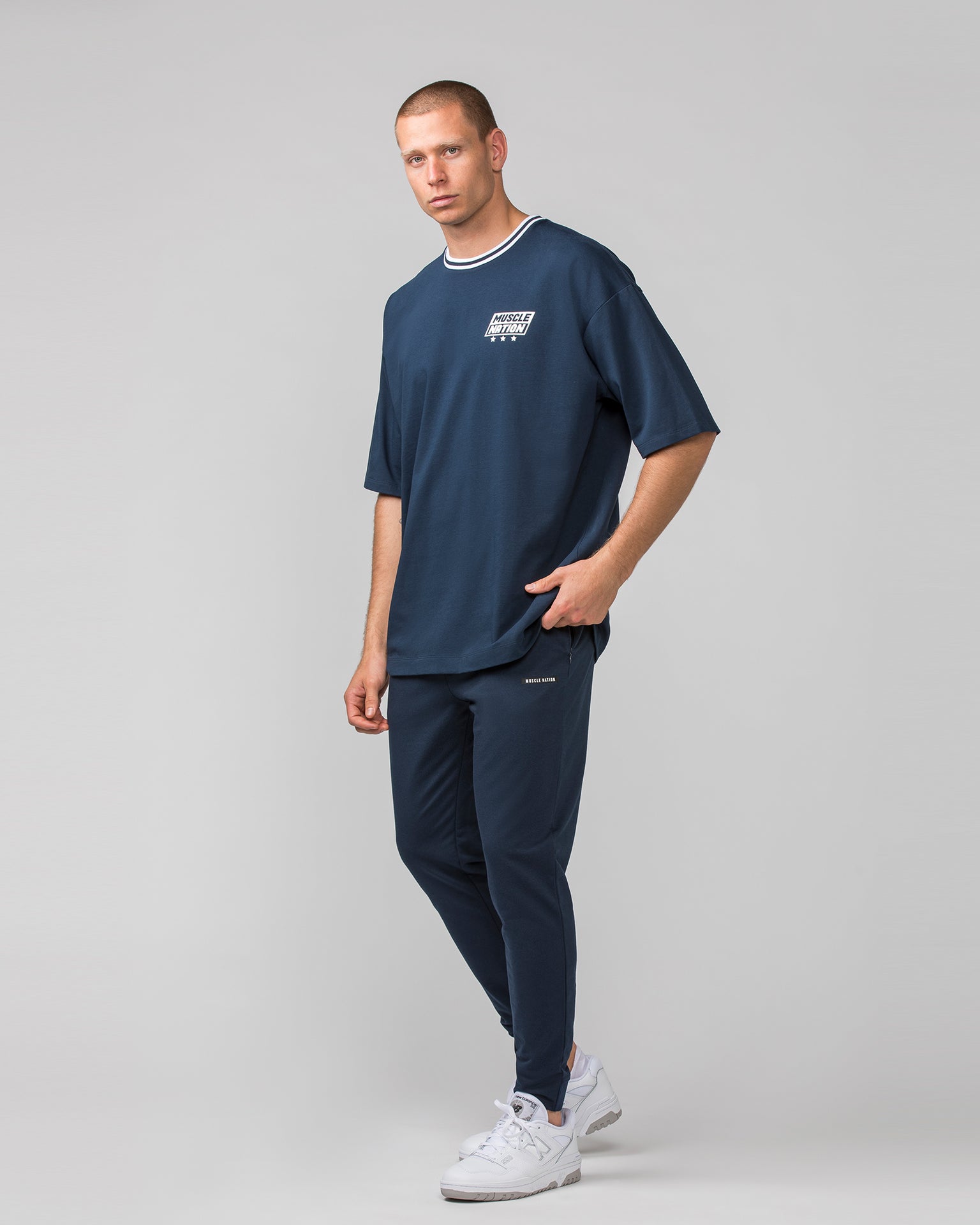 Legacy Tapered Training Jogger - Navy-Bottoms-S-022479NAVY-S-MNAPPRL30218-6-Muscle Nation
