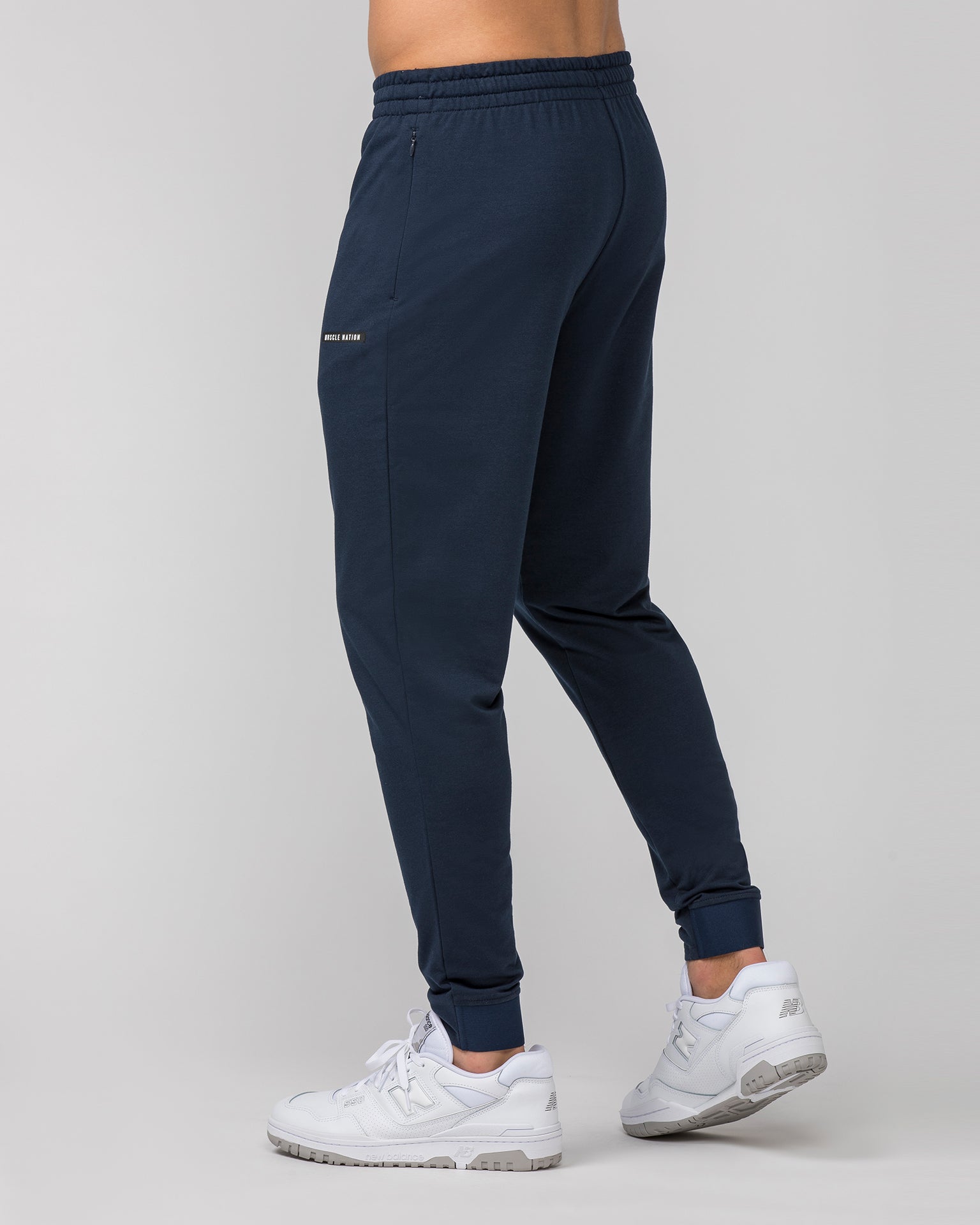 Legacy Tapered Training Jogger - Navy-Bottoms-S-022479NAVY-S-MNAPPRL30218-4-Muscle Nation