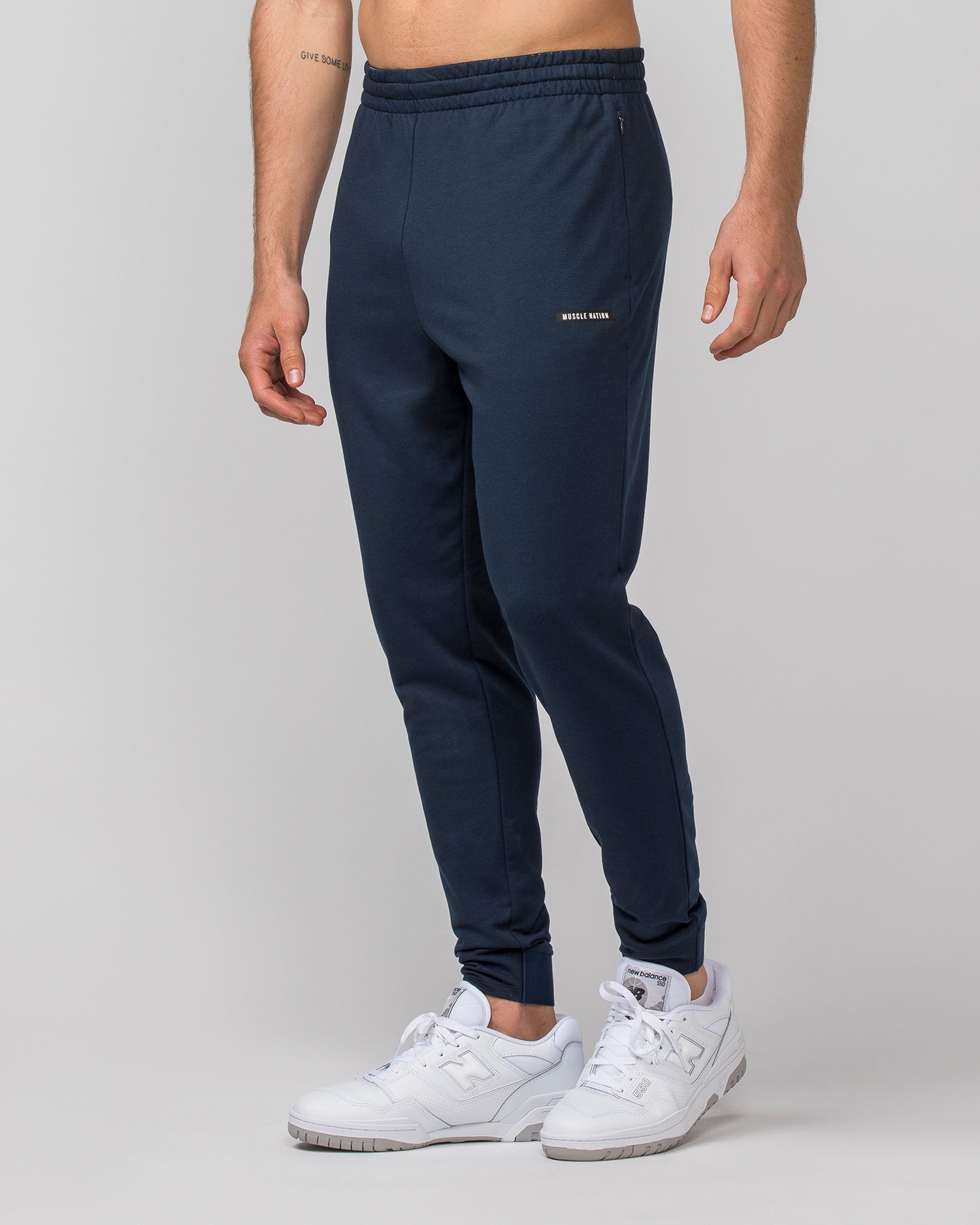 Legacy Tapered Training Jogger - Navy-Bottoms-S-022479NAVY-S-MNAPPRL30218-1-Muscle Nation