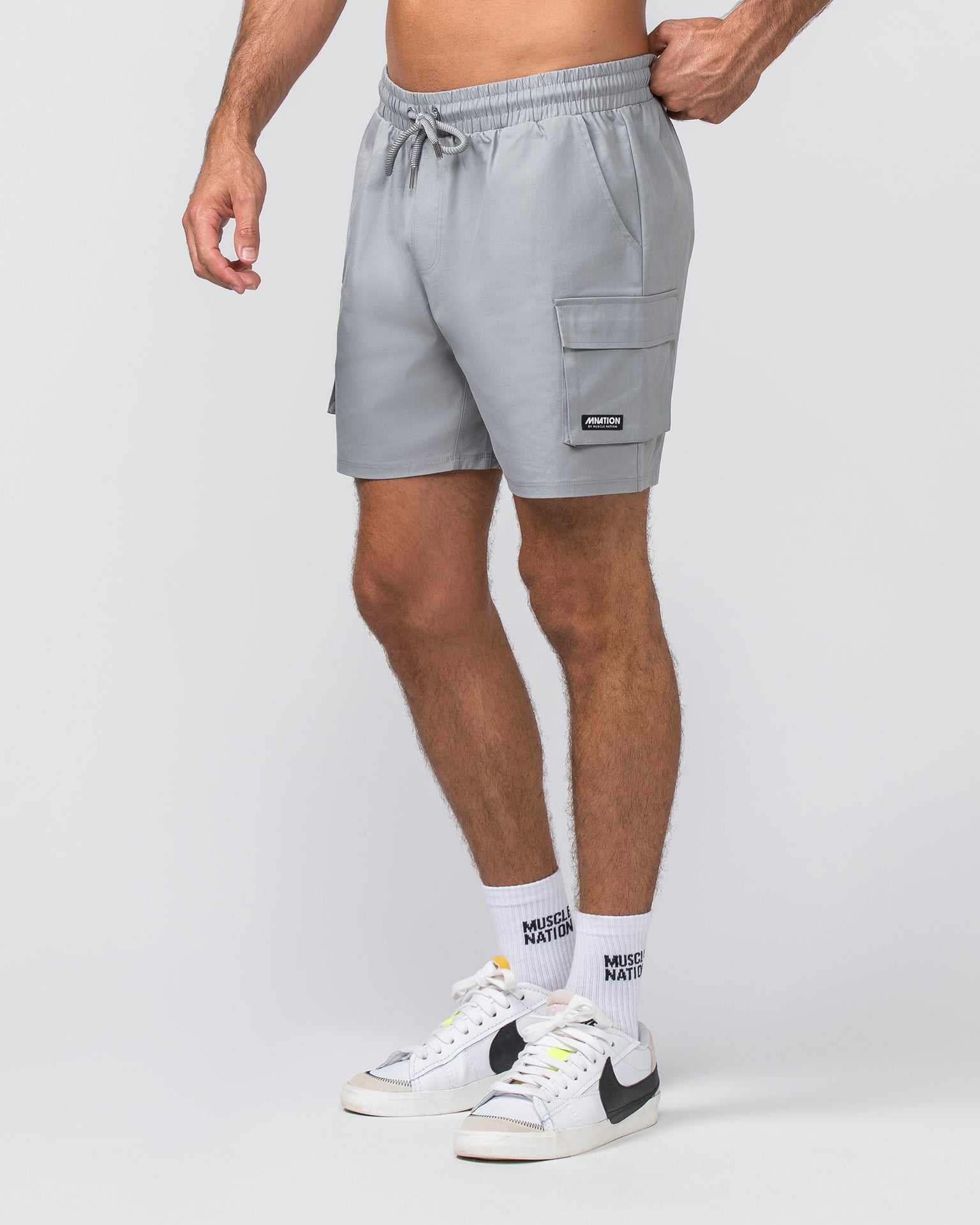 Daily Cargo 5" Shorts - Jet Grey-Shorts-S-042346JETGRY-S-MNAPPRL30882-2-Muscle Nation