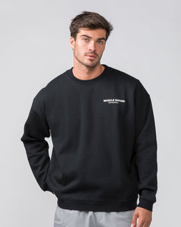 Worldwide Crew Pullover - Black