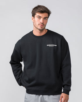 Worldwide Crew Pullover - Black