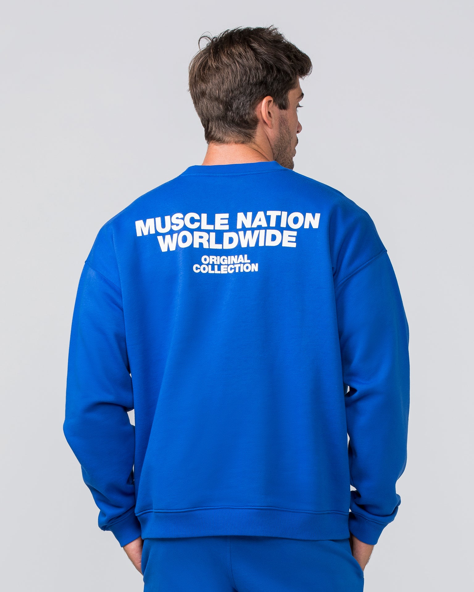 Worldwide Crew Pullover - Bondi Blue-Jumpers & Hoodies-XS-022442BONDIBLU-XS-MNAPPRL30626-3-Muscle Nation
