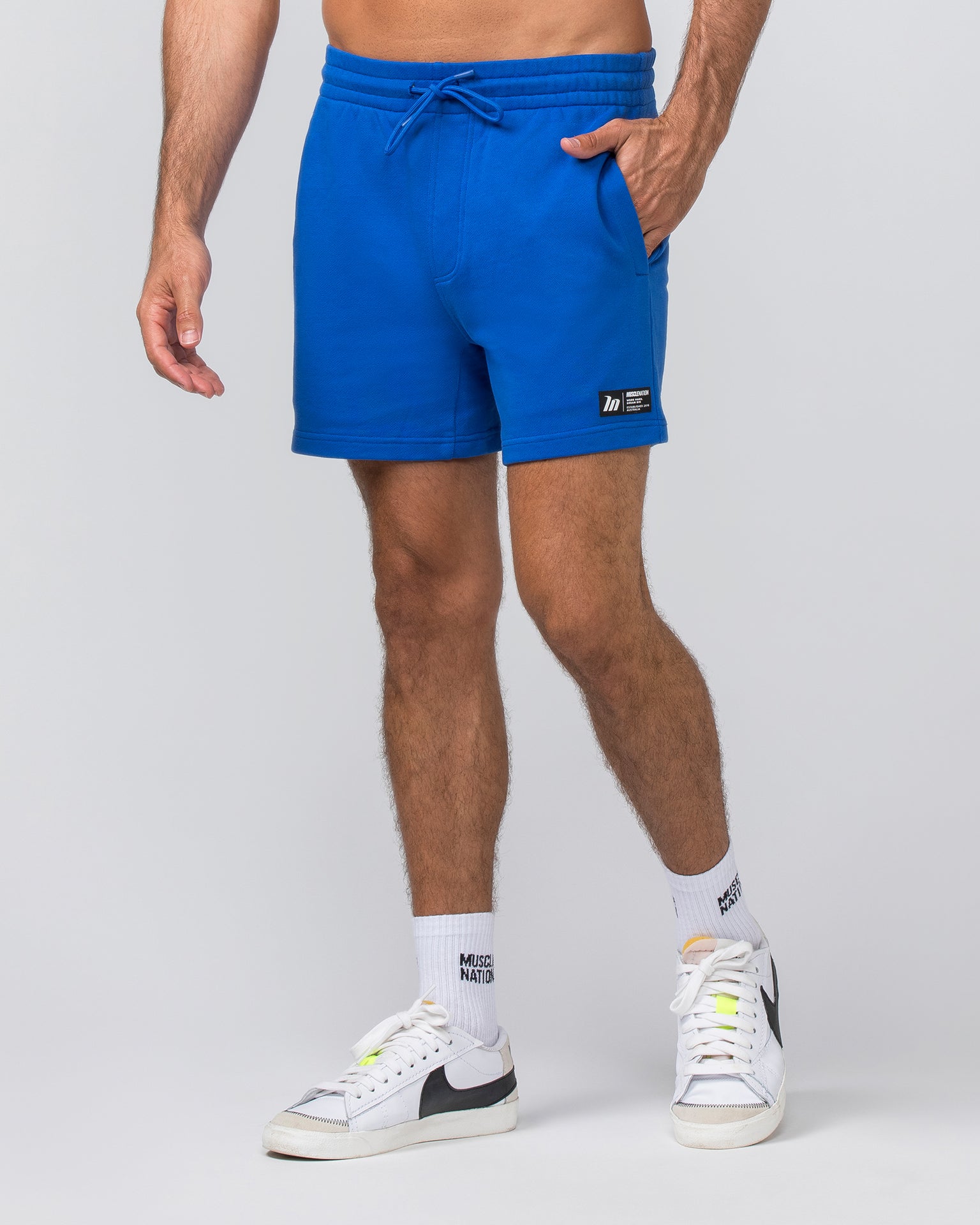 Sweat 5" Shorts - Bondi Blue-Shorts-S-032444BONDIBLU-S-MNAPPRL30648-2-Muscle Nation