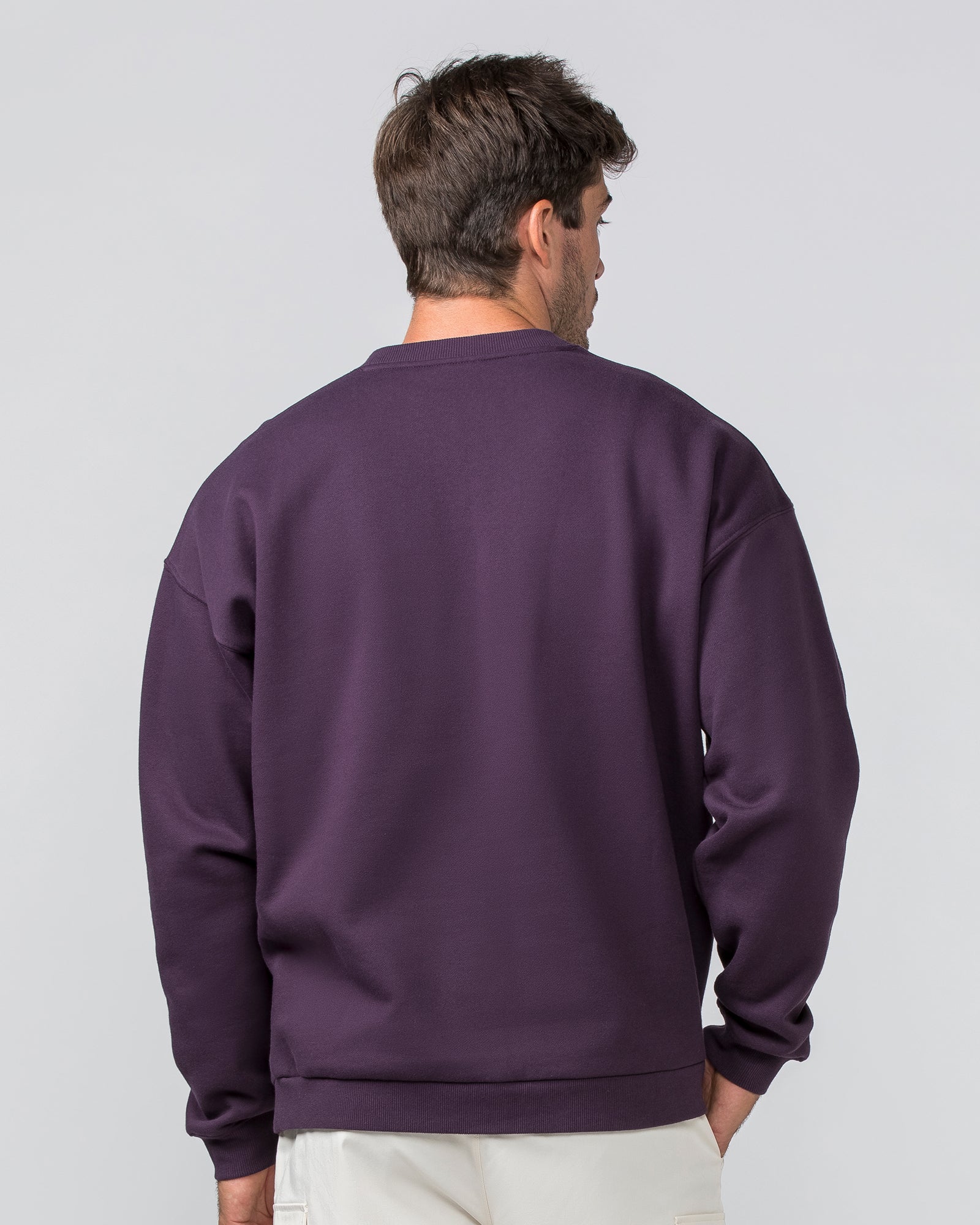 Varsity Crew Pullover - Midnight Plum