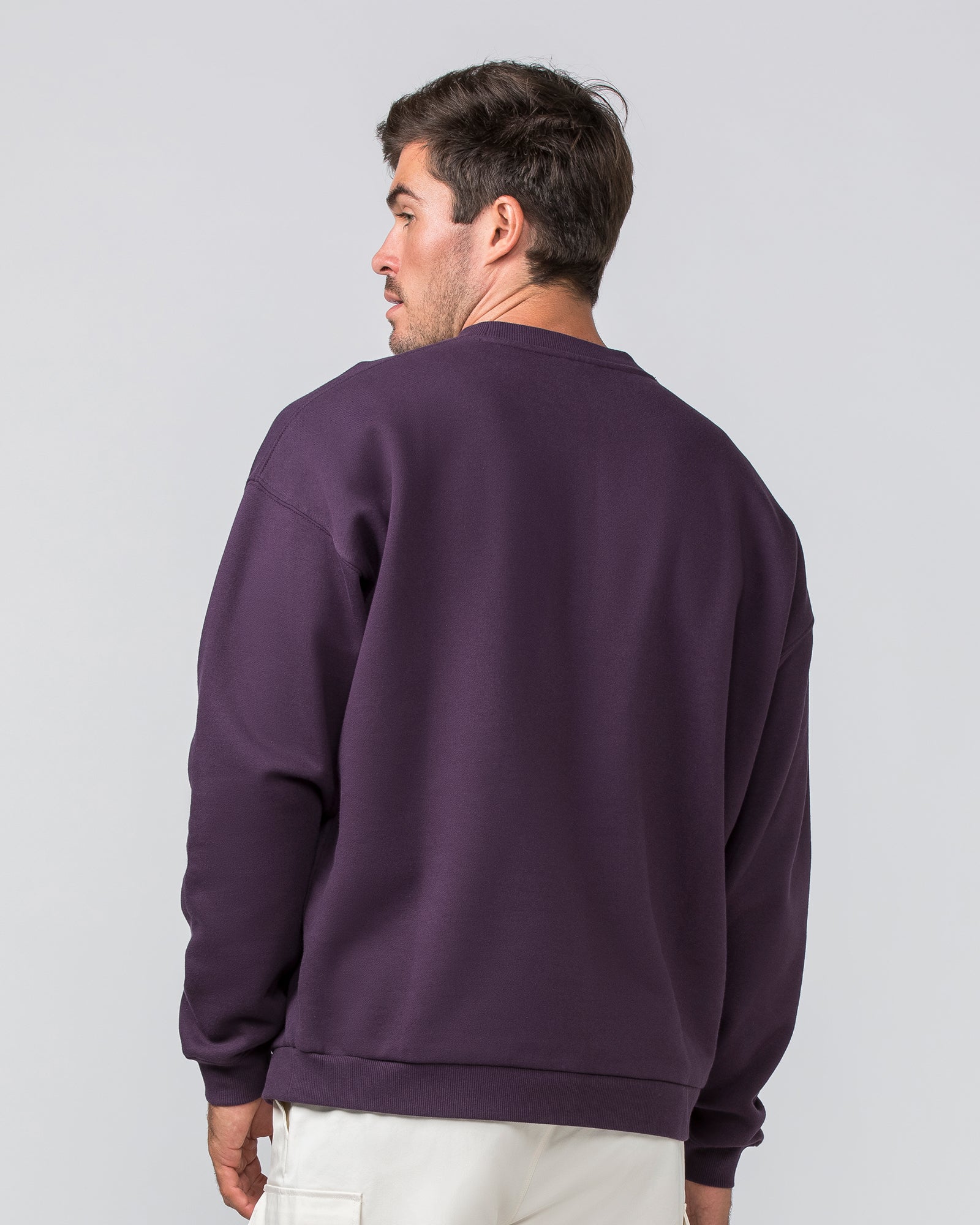 Varsity Crew Pullover - Midnight Plum