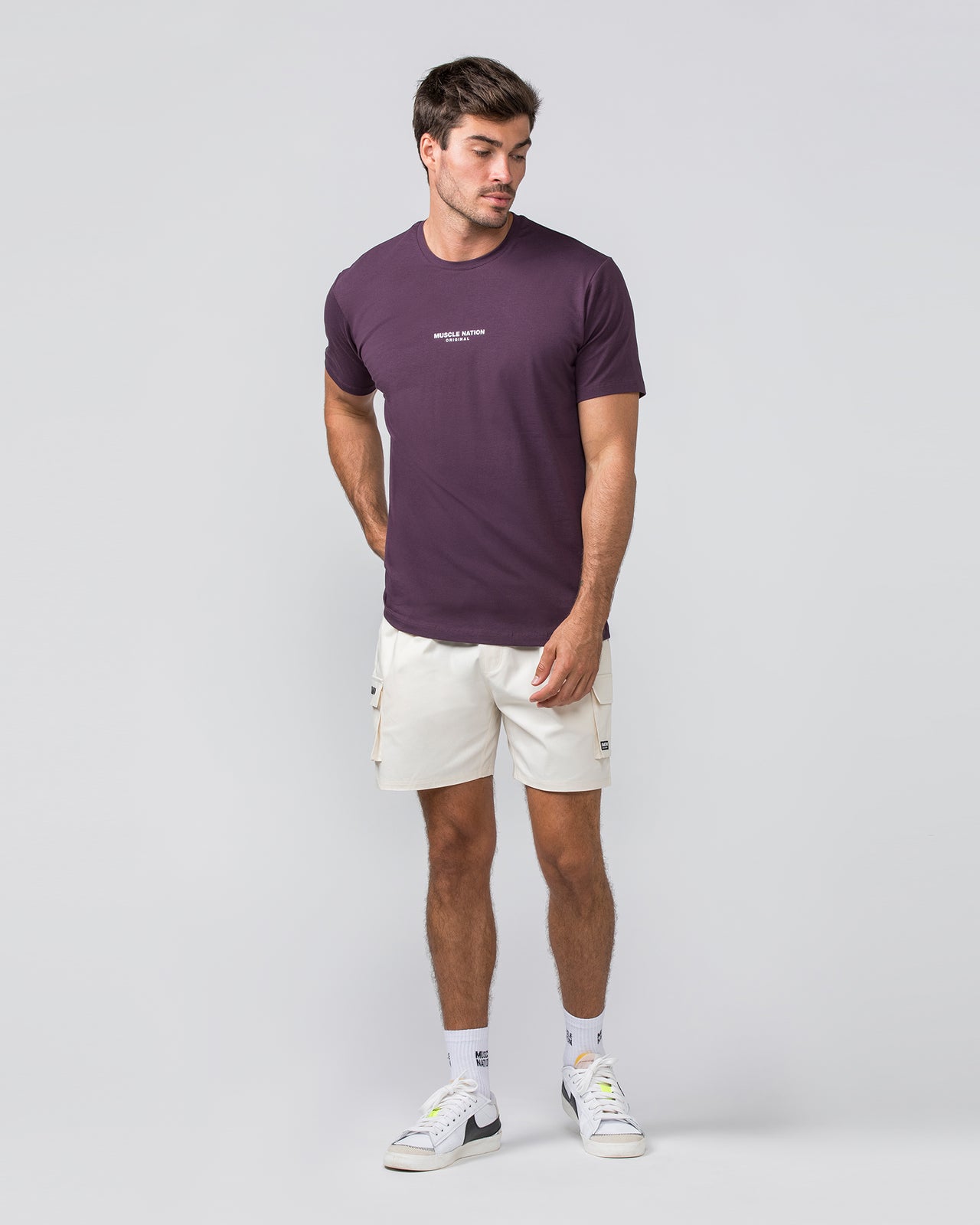 Daily Cargo 5" Shorts - Travertine-Shorts-S-042346TRAV-S-MNAPPRL30889-6-Muscle Nation