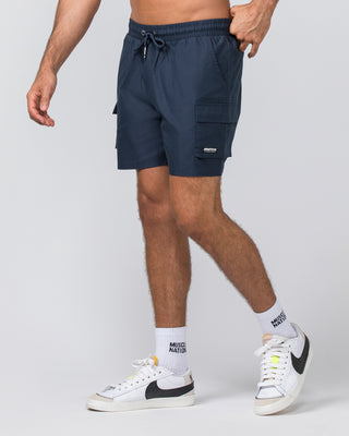 Daily Cargo 5" Shorts - Navy-Shorts-S-042346NAVY-S-MNAPPRL30896-1-Muscle Nation