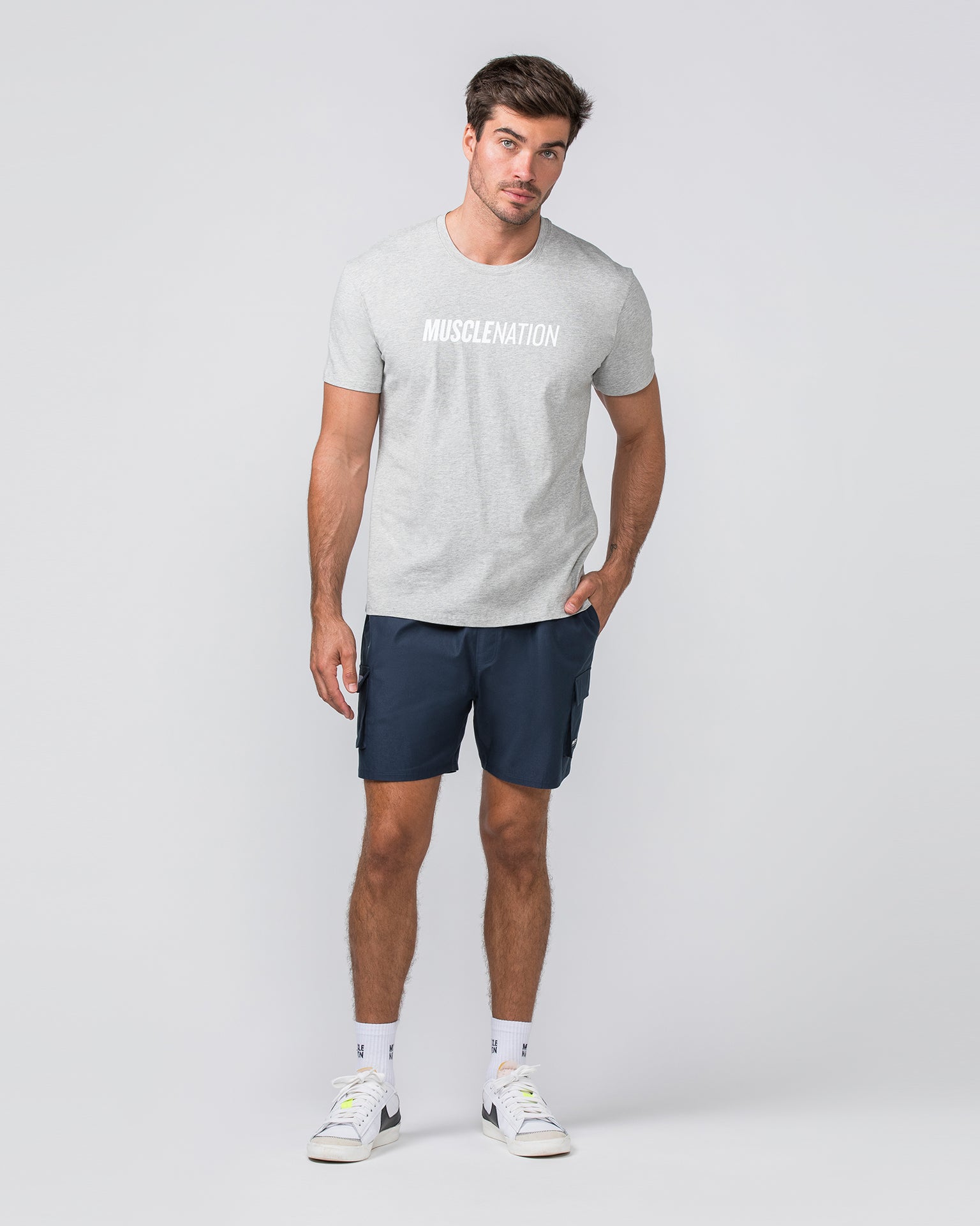 Daily Cargo 5" Shorts - Navy-Shorts-S-042346NAVY-S-MNAPPRL30896-6-Muscle Nation