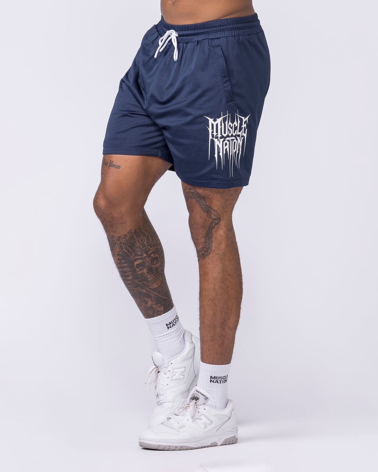 Metalcore Lay Up 5" Shorts - Navy-Shorts-S-022616NAVY-S-MNAPPRL48621-4-Muscle Nation