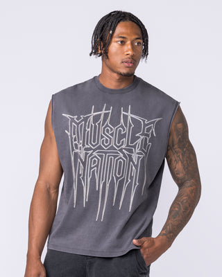 Metalcore Vintage Boxy Muscle Tank - Washed Dark Tornado-Singlets & Tanks-S-022625WDTRNDO-S-MNAPPRL48721-2-Muscle Nation