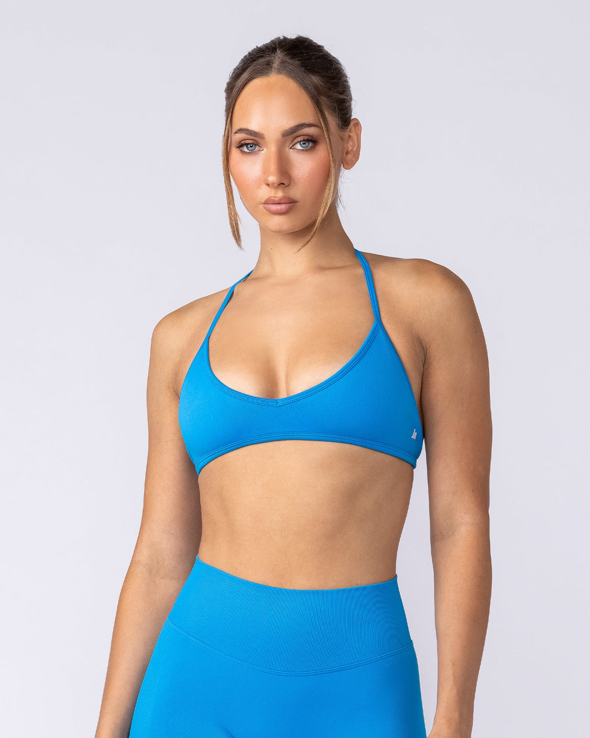 Micro Halter Seamless Bralette - Sonic Blue