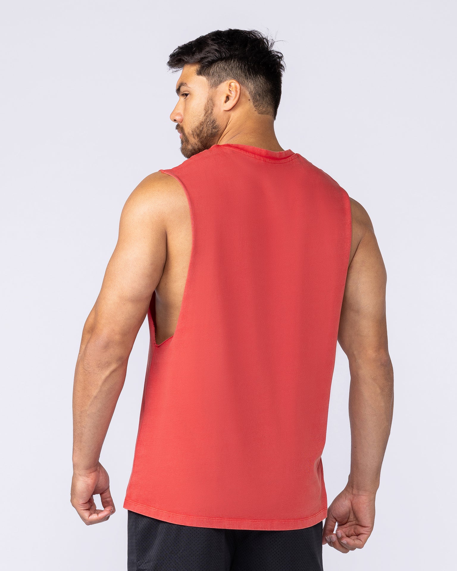 Vintage Training Drop Arm Tank - Washed Red-Singlets & Tanks-XS-1125189WSHRED-XS-MNAPPRL48803-2-Muscle Nation