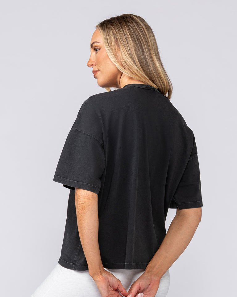 Misfit Boxy Vintage Tee - Washed Black-T-Shirts-XXS-082510WSHBLK-XXS-MNAPPRL43696-4-Muscle Nation