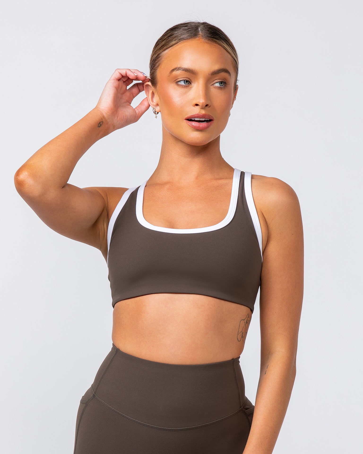 Contrast Bralette - Deep Brown-Bralettes-XS-082417DEPBRN-XS-MNAPPRL32048-3-Muscle Nation