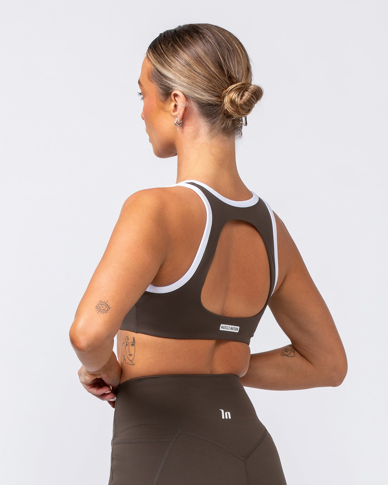 Contrast Bralette - Deep Brown-Bralettes-XS-082417DEPBRN-XS-MNAPPRL32048-5-Muscle Nation