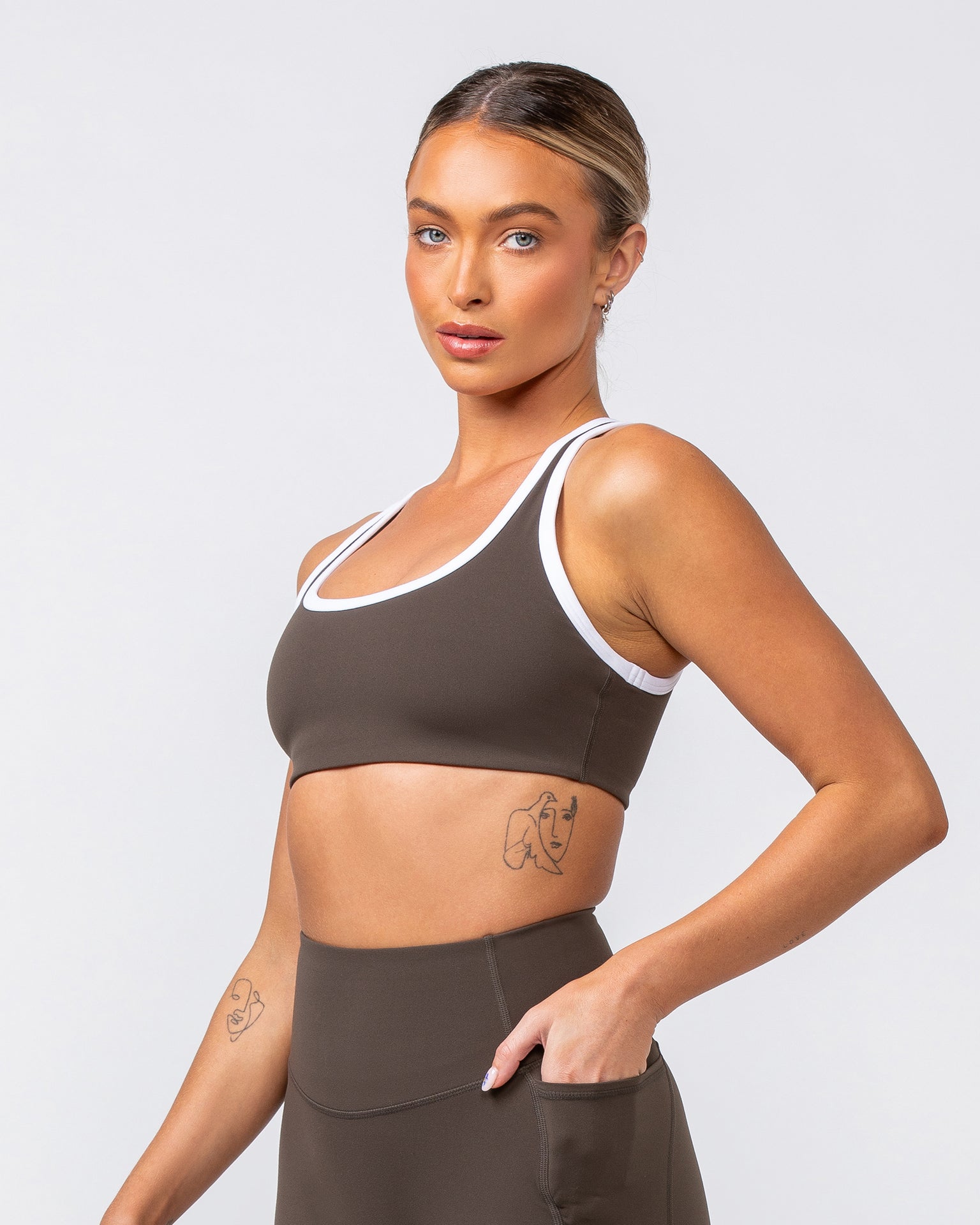 Contrast Bralette - Deep Brown-Bralettes-XS-082417DEPBRN-XS-MNAPPRL32048-4-Muscle Nation