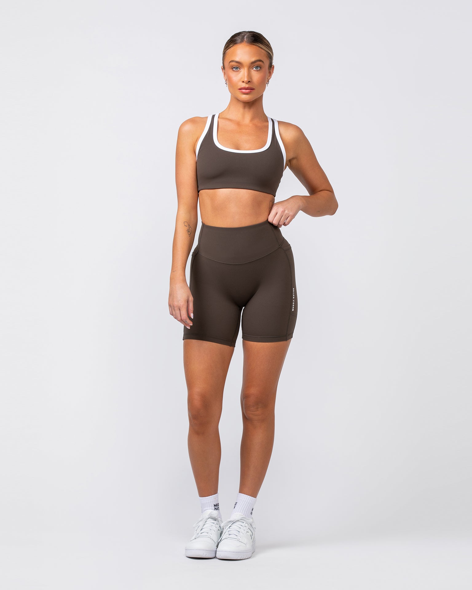 Contrast Bralette - Deep Brown-Bralettes-XS-082417DEPBRN-XS-MNAPPRL32048-7-Muscle Nation