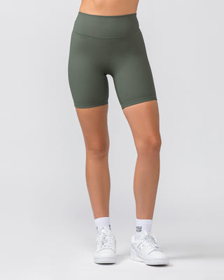 Zero Rise Rib Bike Shorts - Eucalyptus-Shorts-XXS-042304EUYPTS-XXS-MNAPPRL29851-2-Muscle Nation