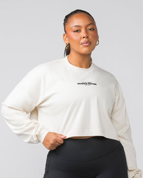 Pace Cropped Long Sleeve Tee - Dew