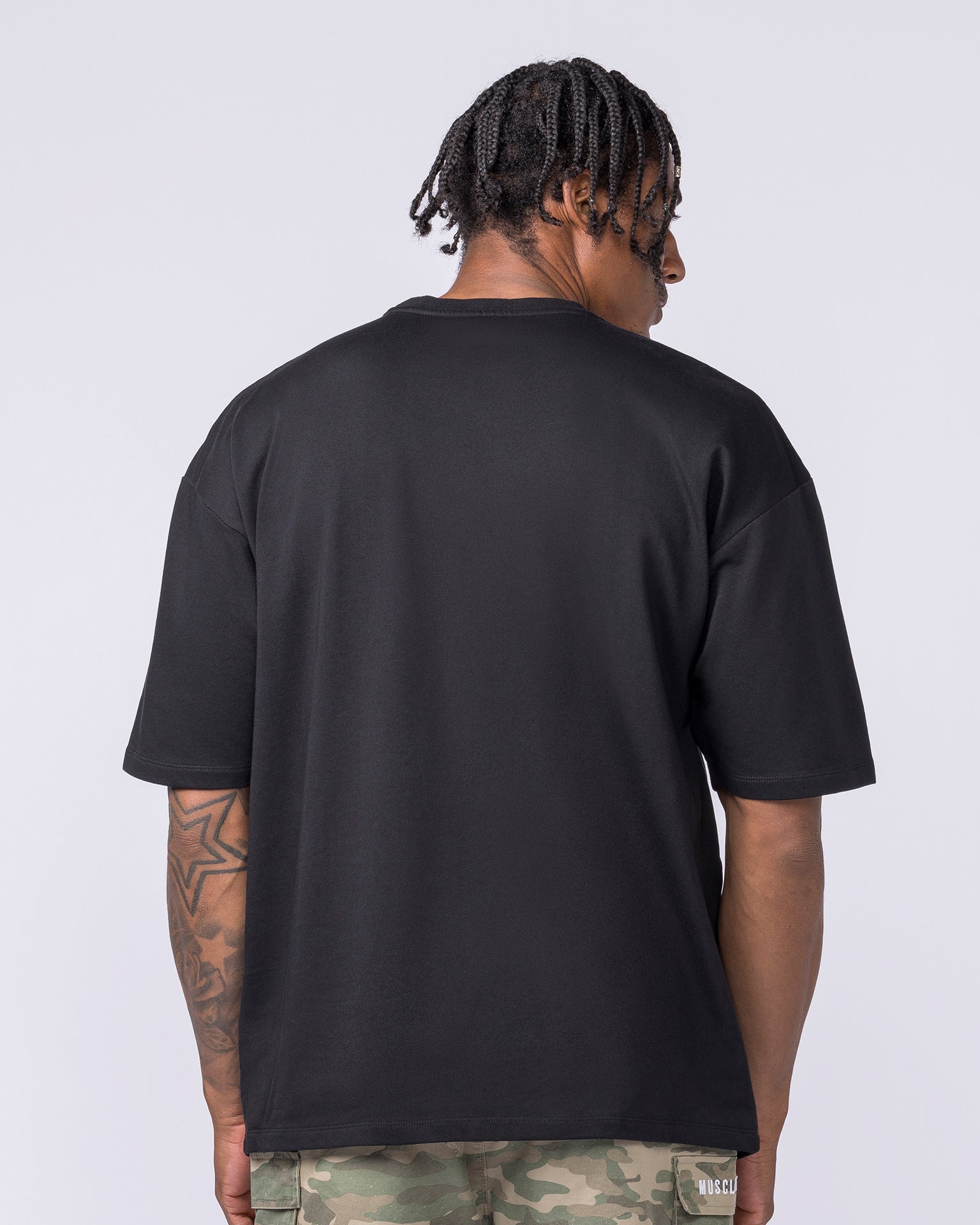MN Loopback Oversized Tee - Black-T-Shirts-XS-012610BLK-XS-MNAPPRL48172-4-Muscle Nation