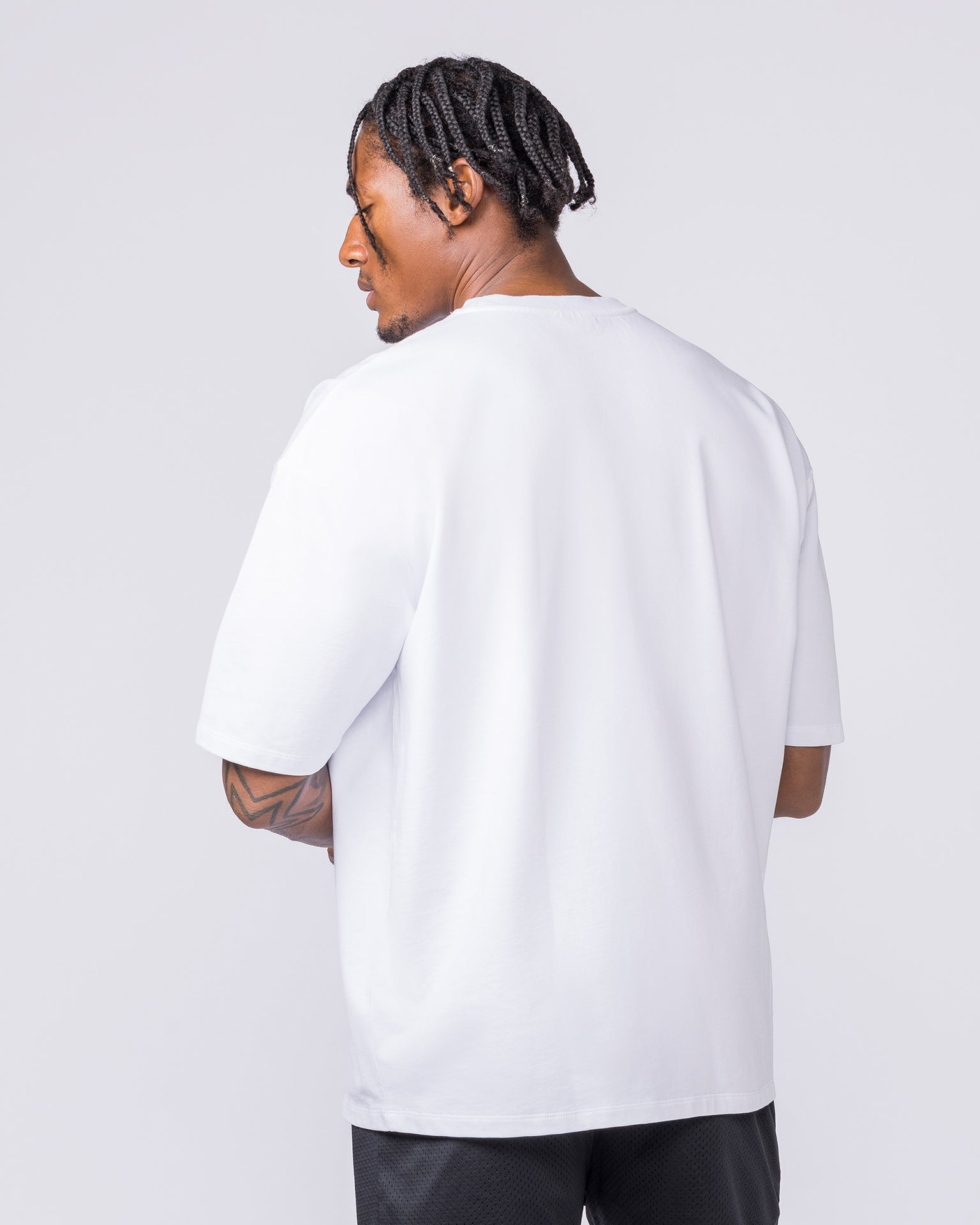 MN Loopback Oversized Tee - White-T-Shirts-XS-012610WHT-XS-MNAPPRL48180-3-Muscle Nation