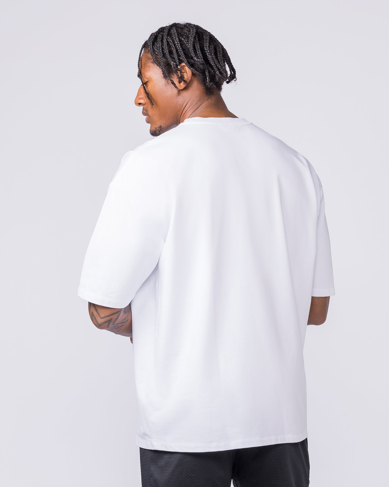 MN Loopback Oversized Tee - White-T-Shirts-XS-012610WHT-XS-MNAPPRL48180-3-Muscle Nation