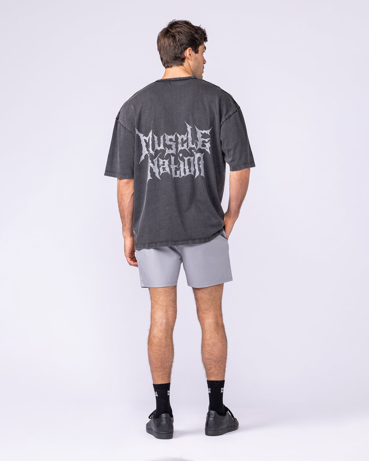 Metal Oversized Vintage Tee - Washed Black-T-Shirts-XS-1125135WSHBLK-XS-MNAPPRL47563-6-Muscle Nation