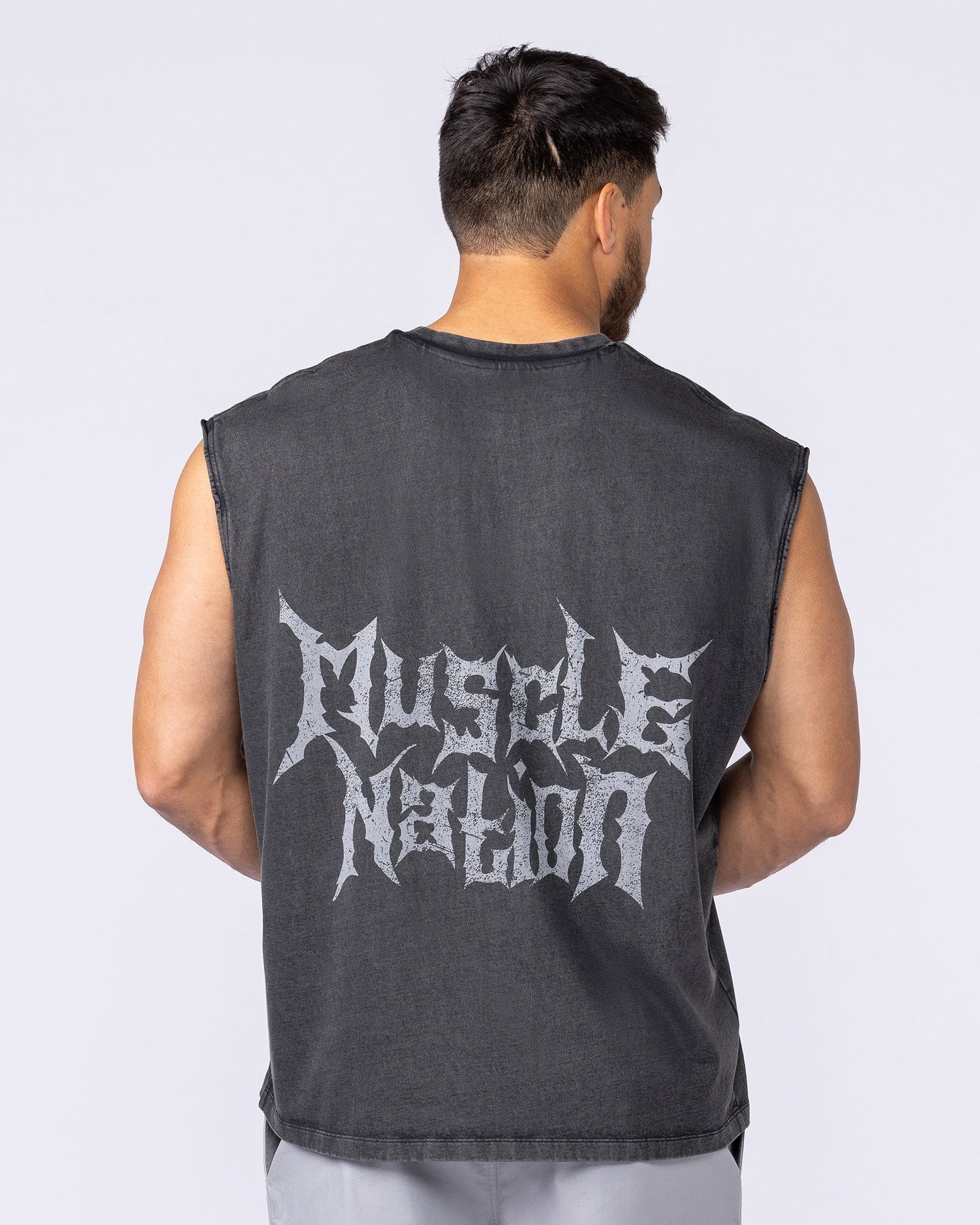 Metal Vintage Boxy Muscle Tank - Washed Black-Singlets & Tanks-S-1125148WSHBLK-S-MNAPPRL47571-4-Muscle Nation