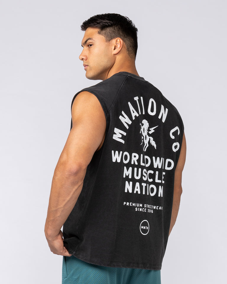 MNation Co Vintage Boxy Muscle Tank - Washed Black-Singlets & Tanks-XS-092537WSHBLK-XS-MNAPPRL44294-4-Muscle Nation