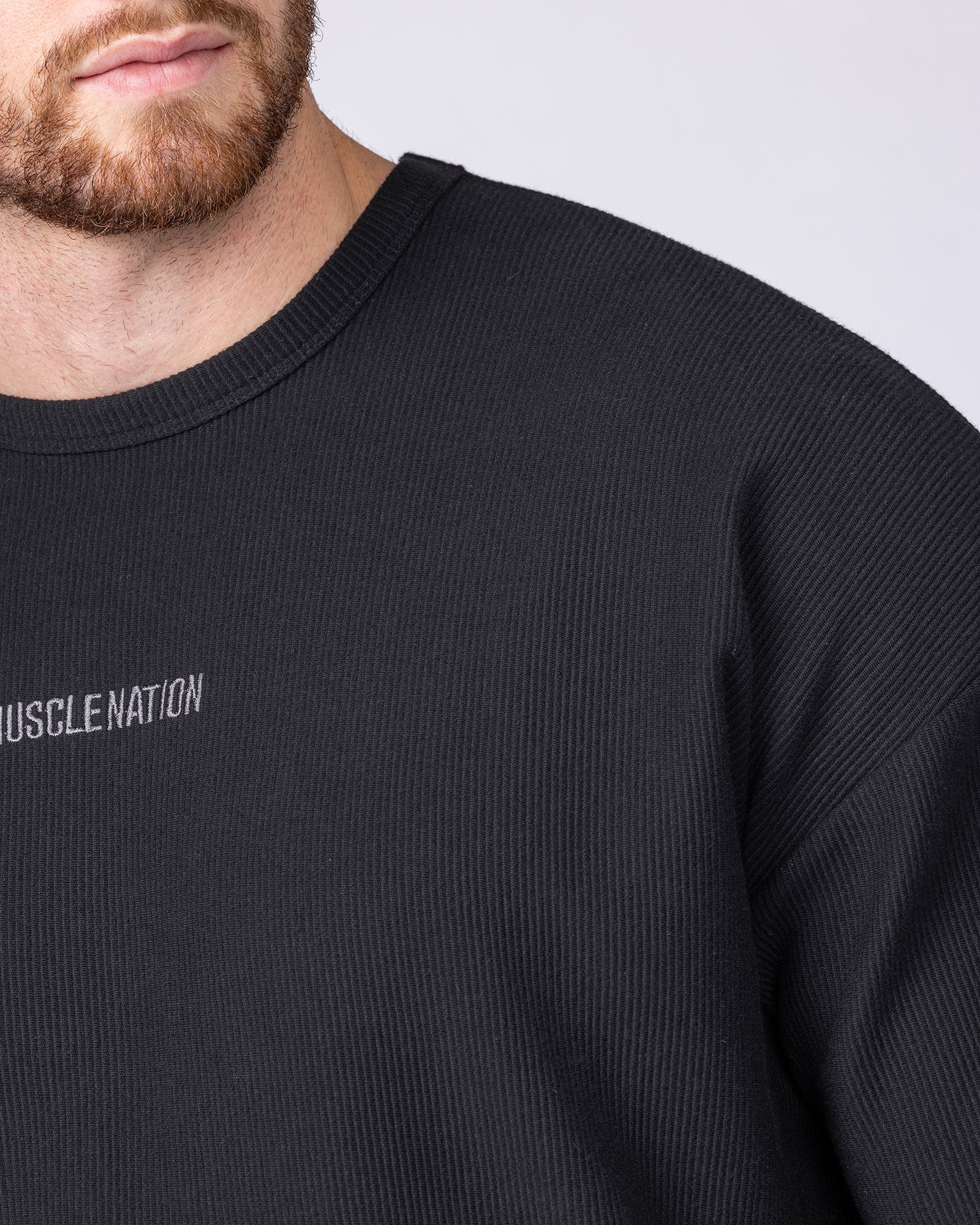 Oversized Jersey Tee - Black-Tops-S-1125223BLK-S-MNAPPRL47585-2-Muscle Nation