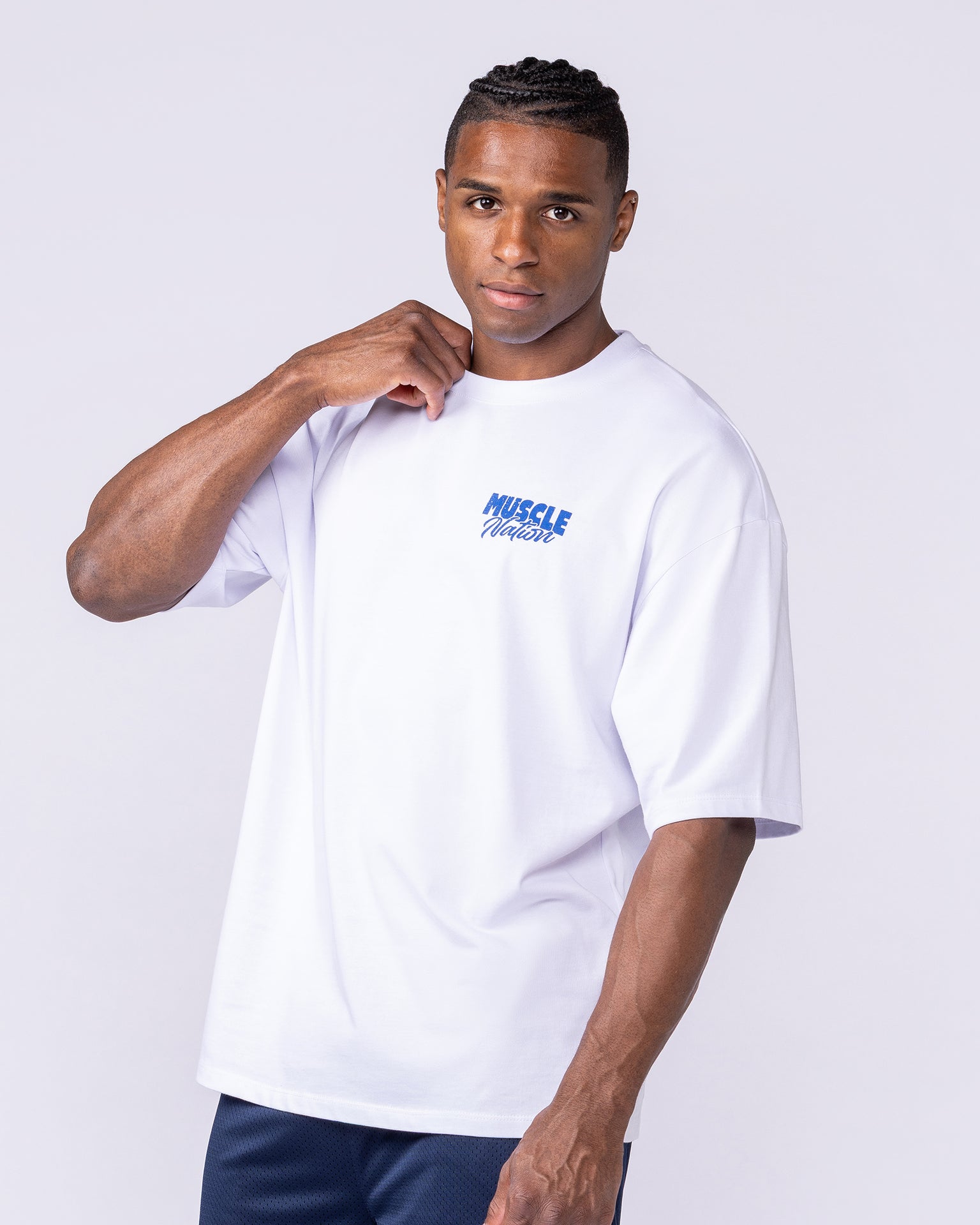 Mykonos Oversized Tee - White-T-Shirts-XXS-1125180WHT-XXS-MNAPPRL47599-4-Muscle Nation