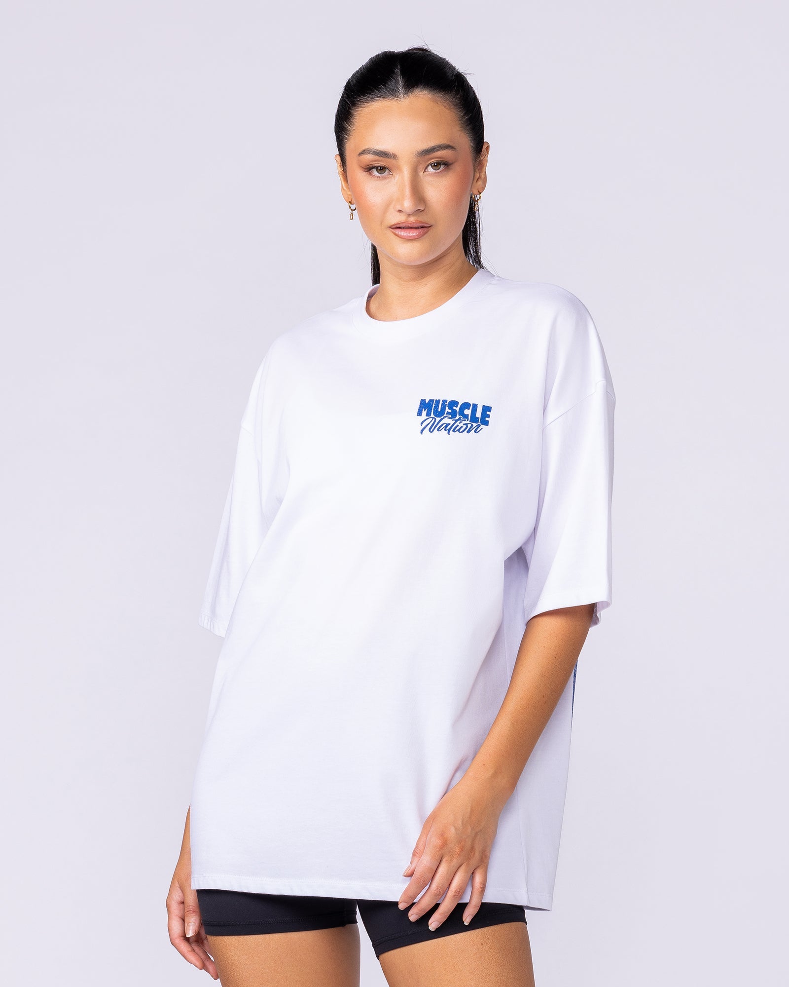 Mykonos Oversized Tee - White-T-Shirts-XXS-1125180WHT-XXS-MNAPPRL47599-8-Muscle Nation