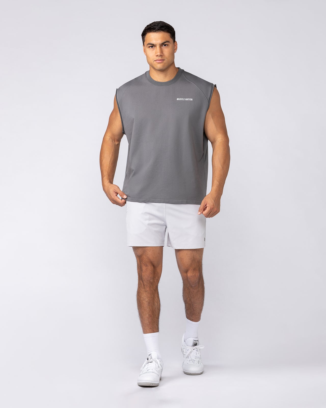 New Heights 4" Shorts - Ice Grey-Shorts-S-092529ICEGREY-S-MNAPPRL44248-6-Muscle Nation