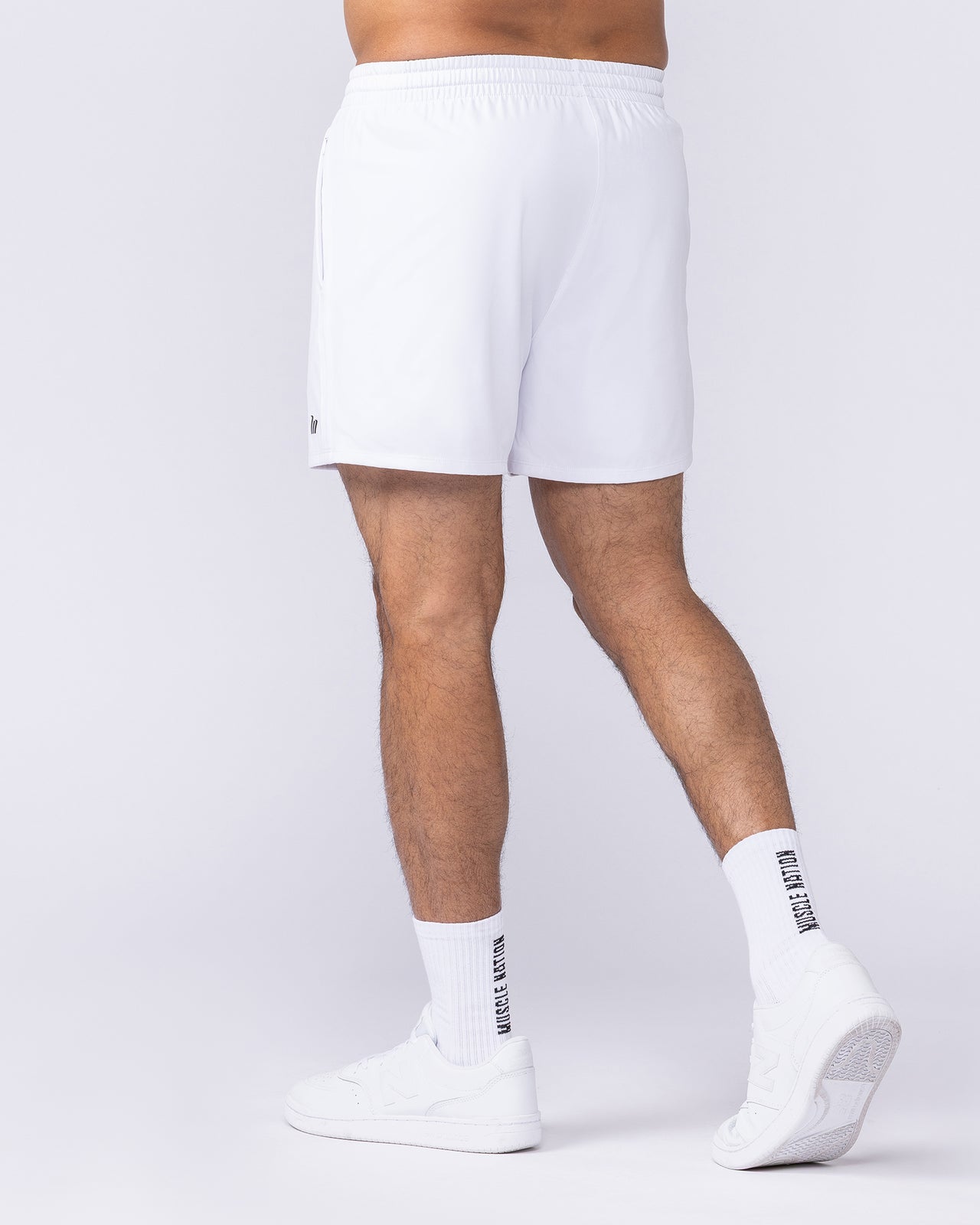 New Heights 4" Shorts - White-Shorts-S-1125159WHT-S-MNAPPRL47608-3-Muscle Nation