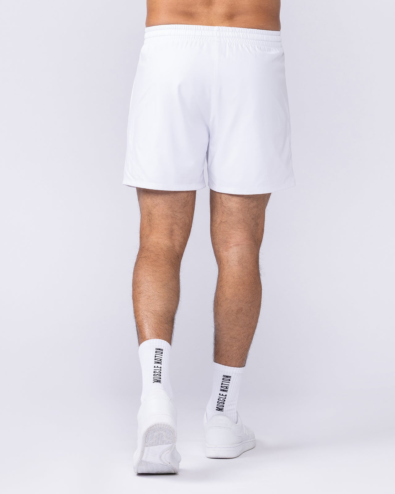 New Heights 4" Shorts - White-Shorts-S-1125159WHT-S-MNAPPRL47608-5-Muscle Nation