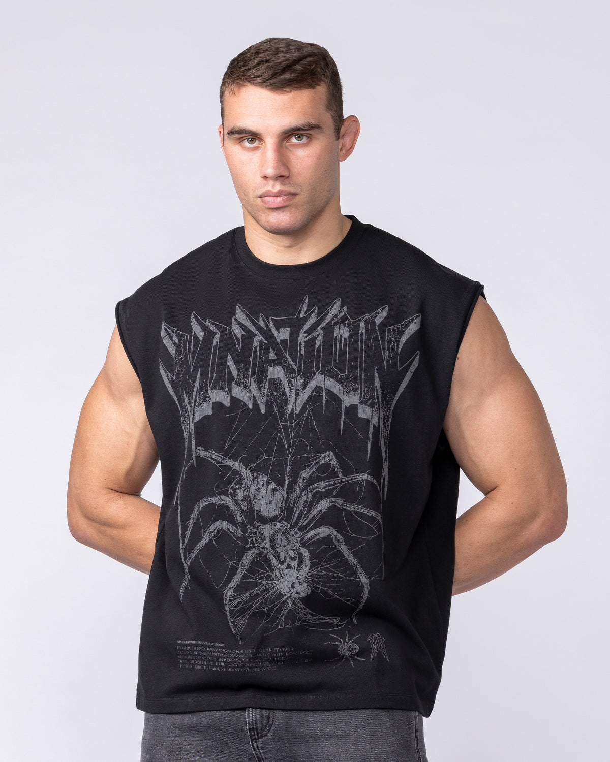 Nightfall Boxy Muscle Tank - Black