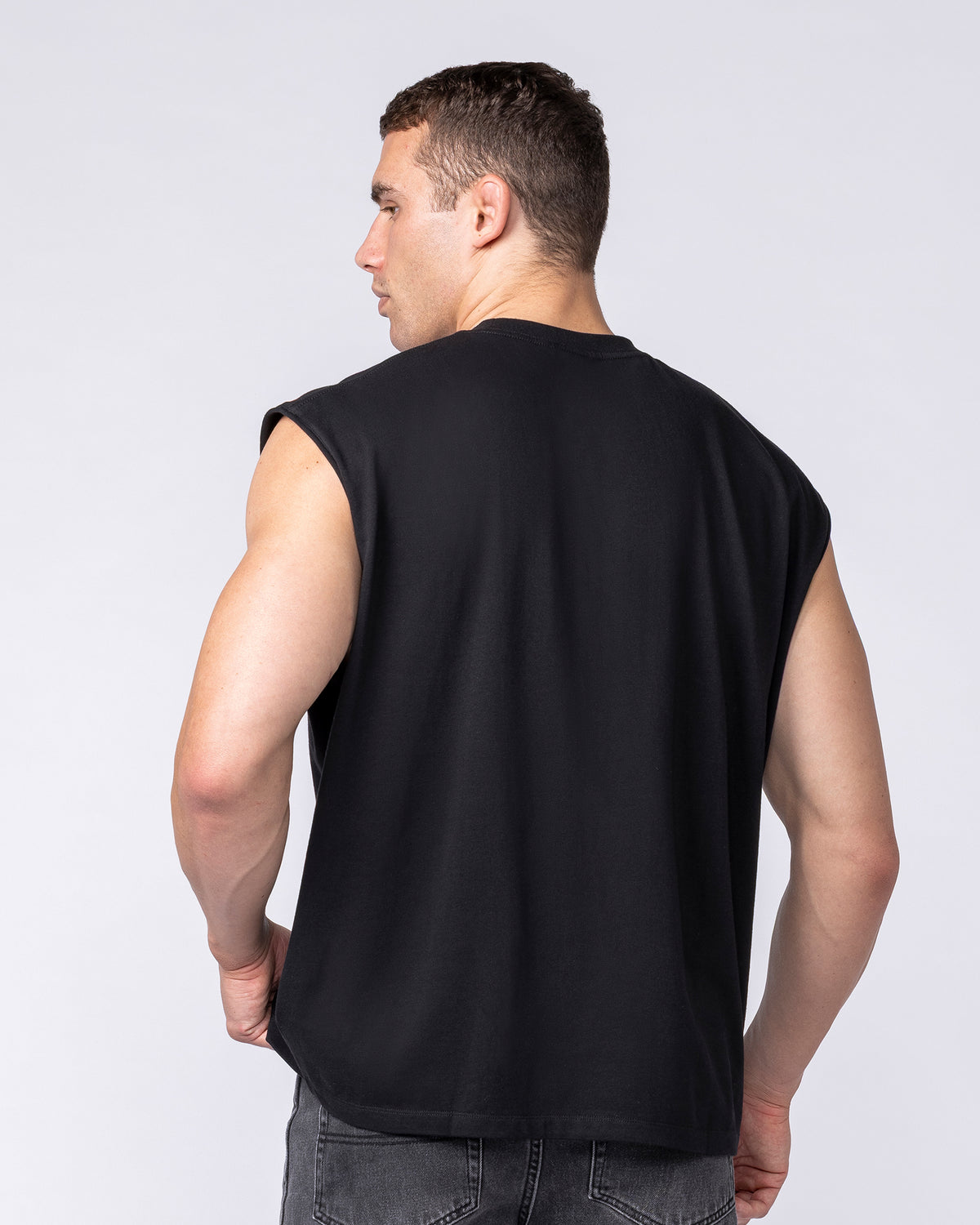 Nightfall Boxy Muscle Tank - Black