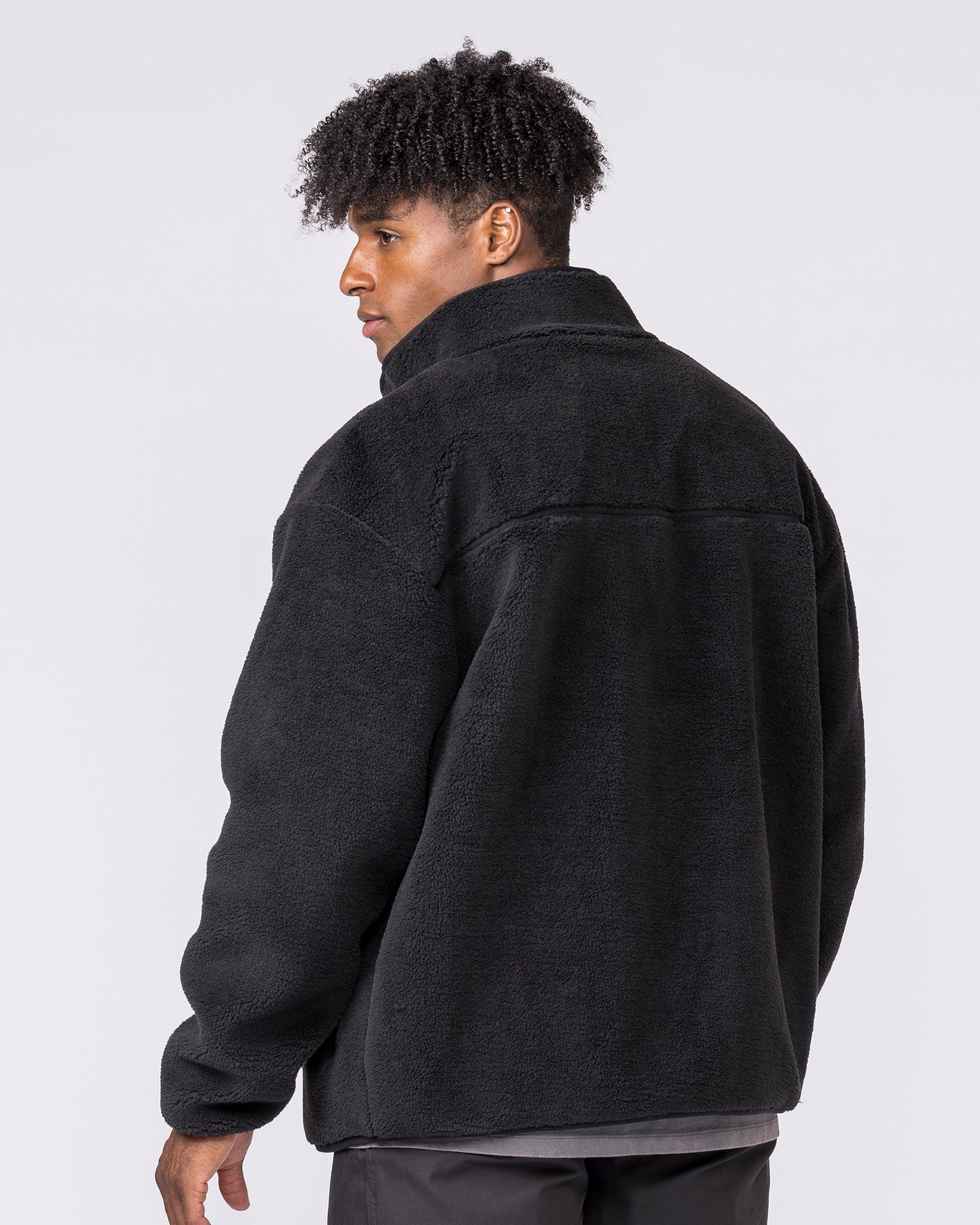 Nomad Sherpa Zip Through Jacket - Black-Jackets-S-032645BLK-S-MNAPPRL49709-2-Muscle Nation