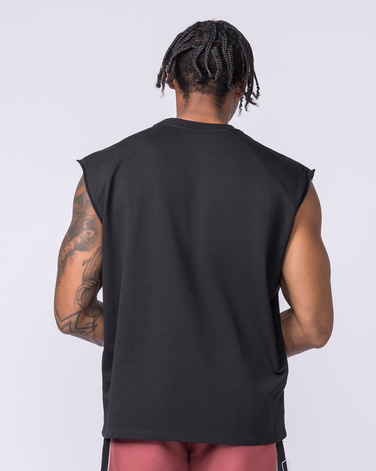 Off Duty Boxy Muscle Tank - Black-Singlets & Tanks-S-022621BLK-S-MNAPPRL48677-5-Muscle Nation