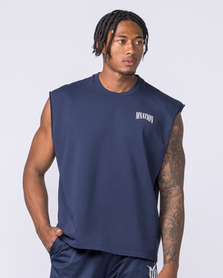 Off Duty Boxy Muscle Tank - Navy-Singlets & Tanks-S-022621NAVY-S-MNAPPRL48670-2-Muscle Nation