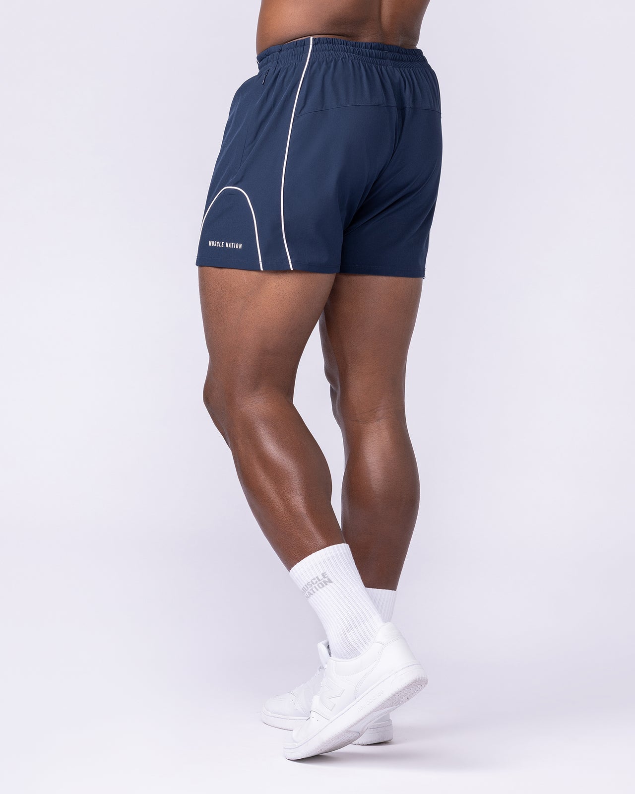 Offside Training 3" Shorts Navy - Muscle Nation men's gym shorts, view 2