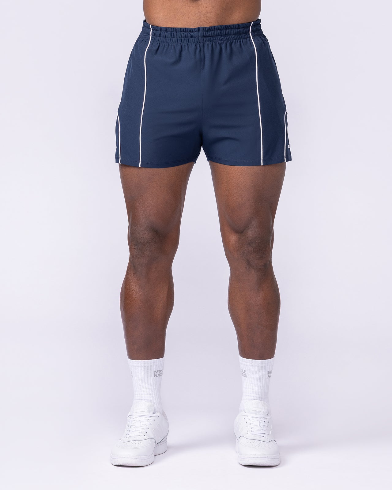 Offside Training 3" Shorts Navy - Muscle Nation men's gym shorts, view 3