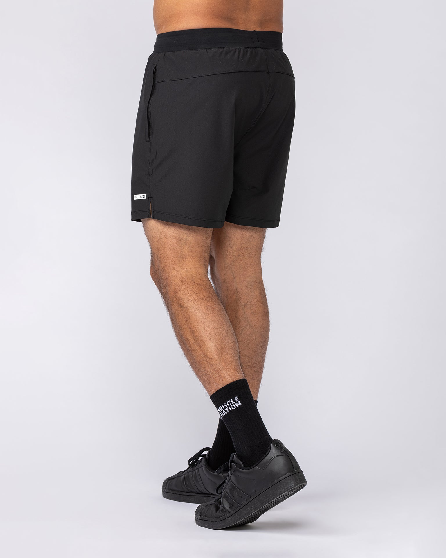 On Repeat Training 5" Shorts - Black-Shorts-S-082410BLK-S-MNAPPRL32544-7-Muscle Nation