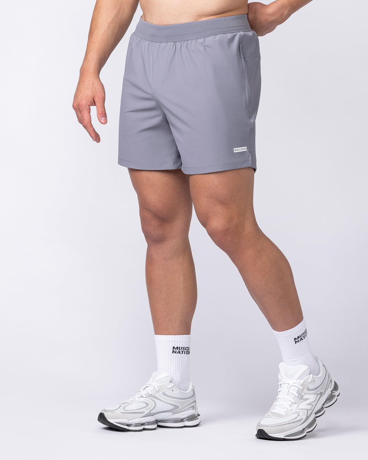 On Repeat Training 5" Shorts - Cement