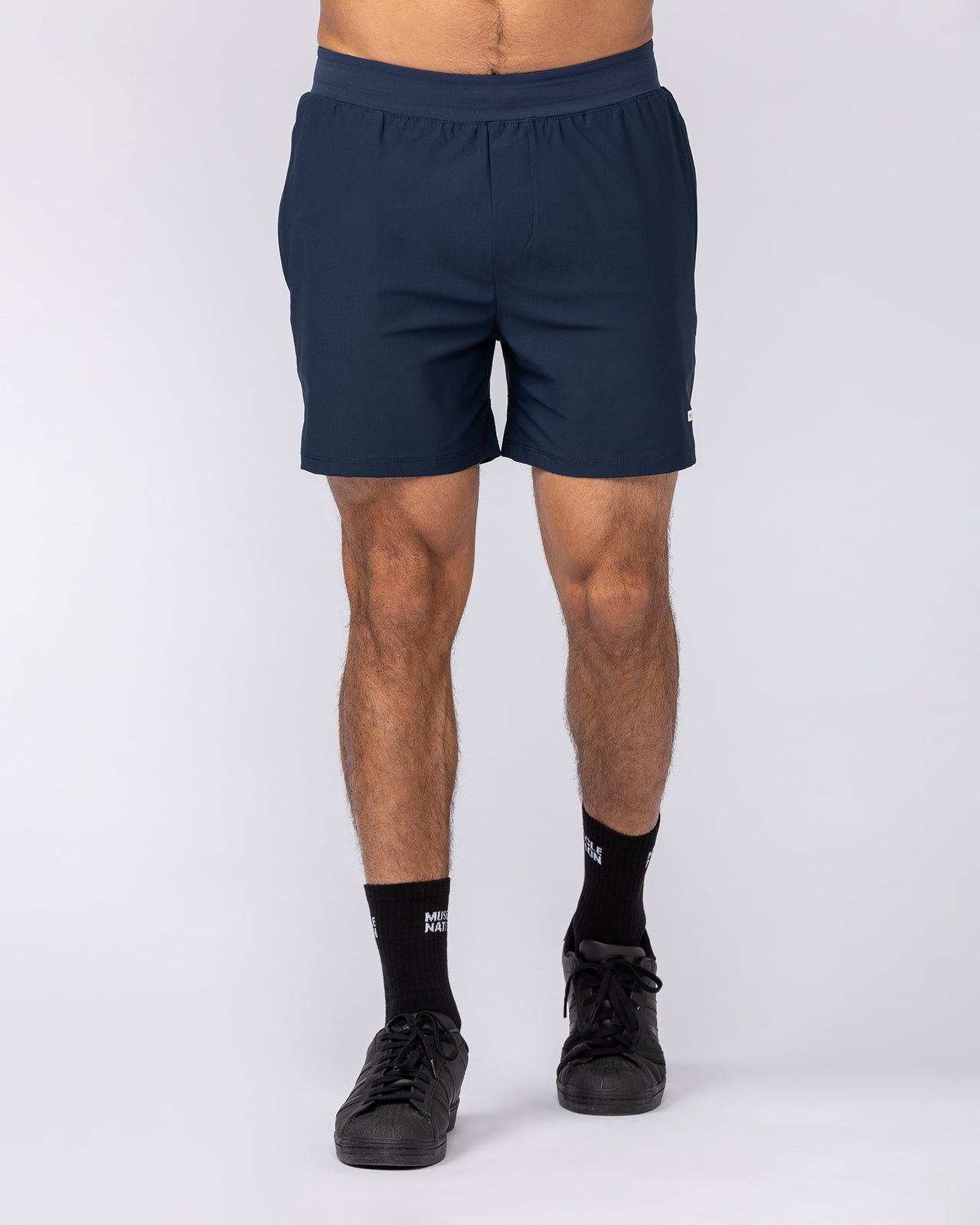 On Repeat Training 5" Shorts - Navy-Shorts-S-082534NAVY-S-MNAPPRL43970-3-Muscle Nation